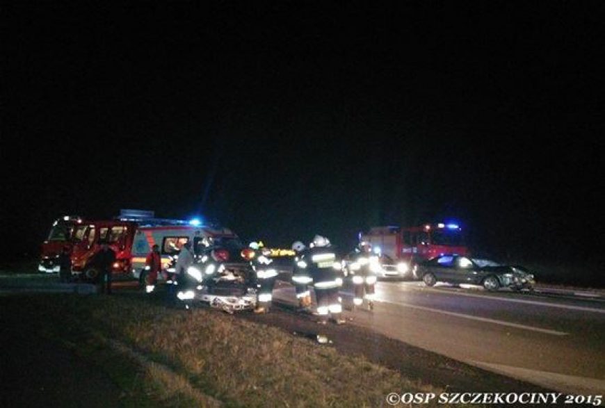 Wypadek samochodowy na ulicy Żeromskiego w Szczekocinach